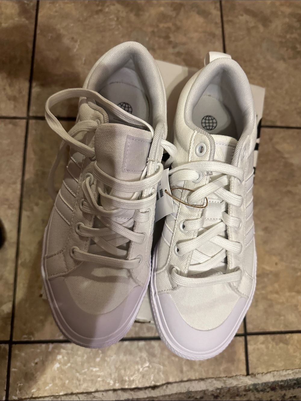adidas Women’s White Low-Top Canvas Sneakers